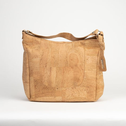 Umhängetasche aus Naturkork mit Naturpaneel