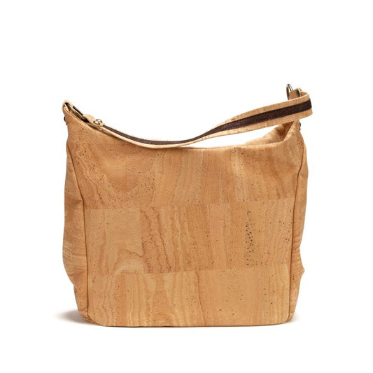 Umhängetasche aus Naturkork mit weißem Einsatz