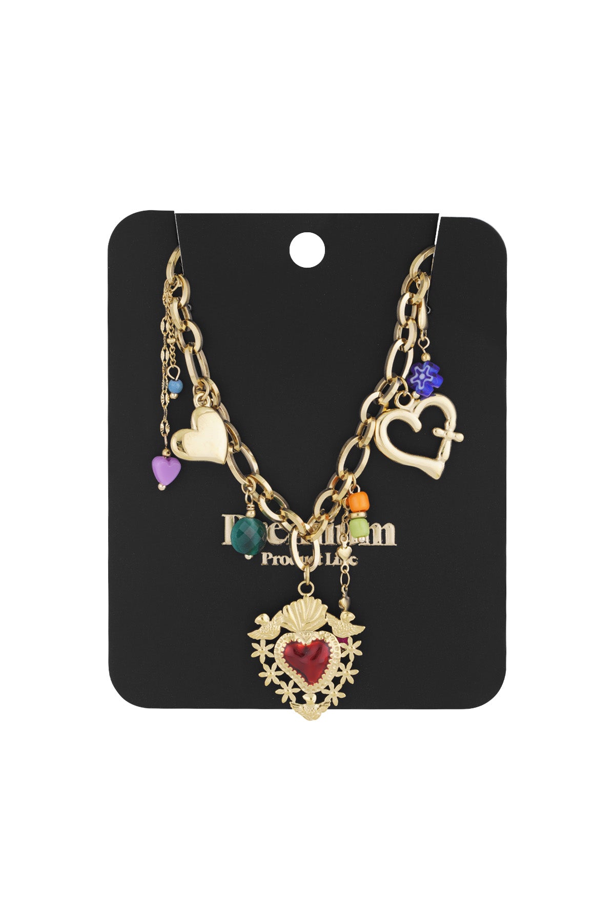 Charm-Halskette Milagros Herz