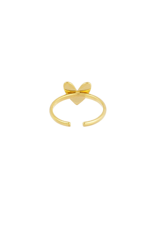 Klassischer Liebesring – Goldfarbe - Goldfarbefarbe