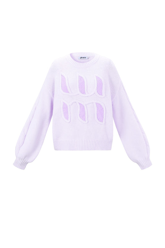 Gestrickte Polyesterfaser Damen Strickpullover Casual Letters
