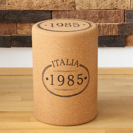 verKORKst Premium Kork-Hocker in Form ein riesigen Weinkorken Individualisierbar XL Kork Barhocker Weinhocker Bar Stool