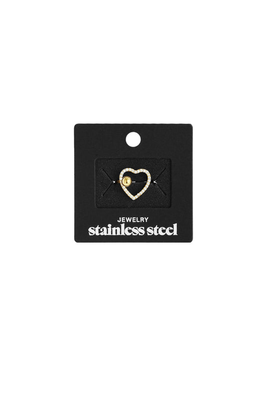 Edelstahl Statement Ringe Herz Casual Daily Simple Serie Damenschmuck