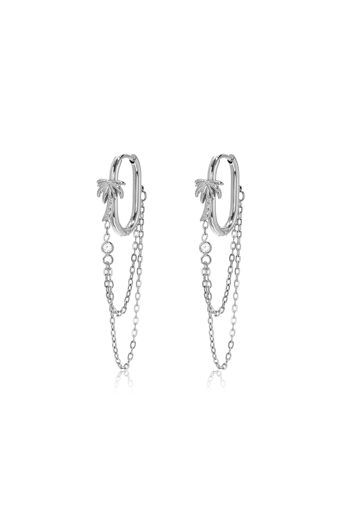 Hängeohrringe mit Kette, schlicht, einfach für den Alltag, Damenschmuck