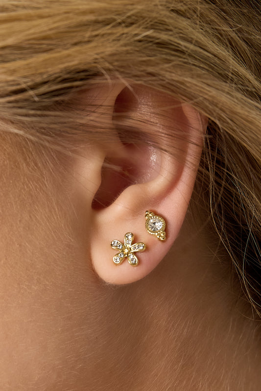 Ohrstecker aus Edelstahl, unregelmäßige Form, lässig-schlichte Serie, Damenschmuck