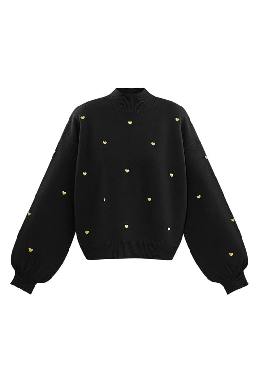 Acryl Strickpullover Casual Herz Muster Herbst/Winter