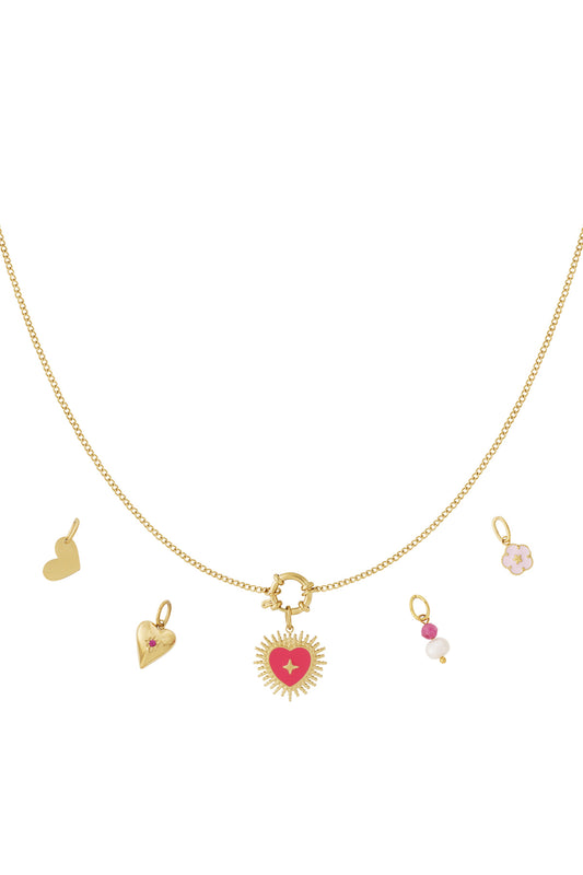 DIY Halskette mit Herzsonne