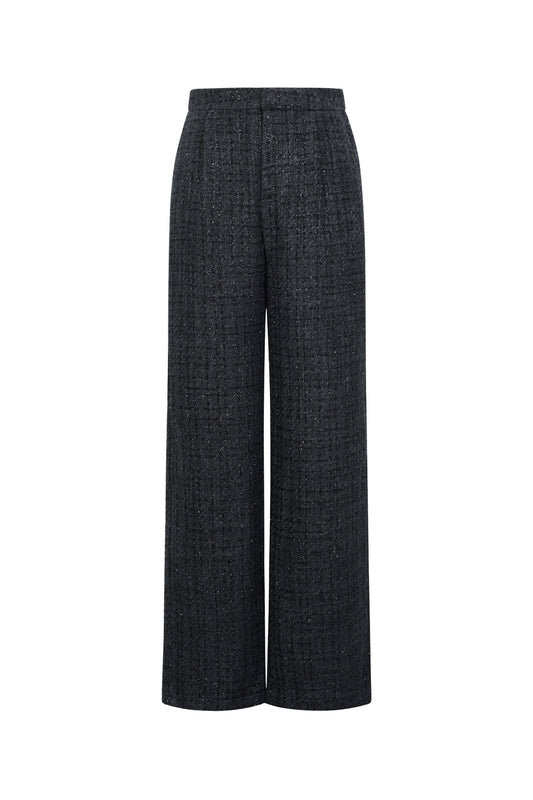 Gewebte Polyesterfasern Damen Gerade Hosen Elegantes Karomuster Herbst/Winter