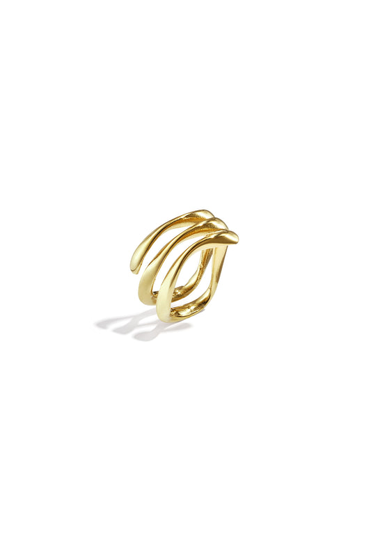 3-lagiger Ring mit Welleneffekt