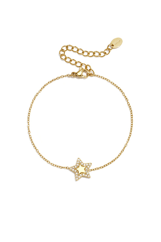 Edelstahl-Kettenarmbänder, Stern, Schlicht, Alltagsschmuck, Damenschmuck