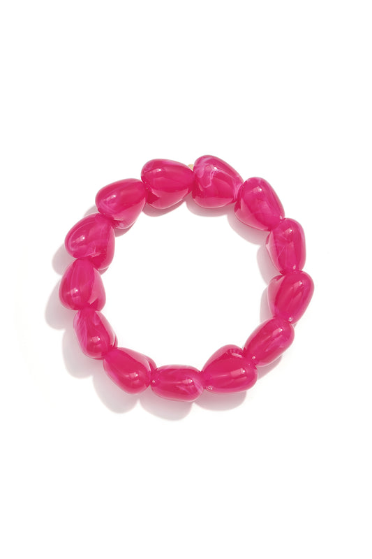 Perlenarmband mit großen Herzperlen