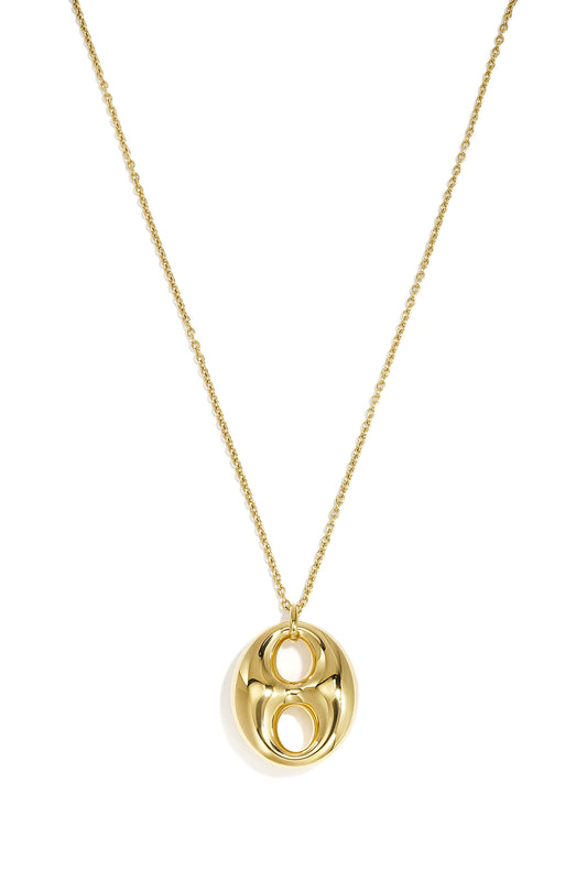 Lange Halskette aus Edelstahl, geometrische Form, schlichte Alltags-Serie, Damenschmuck