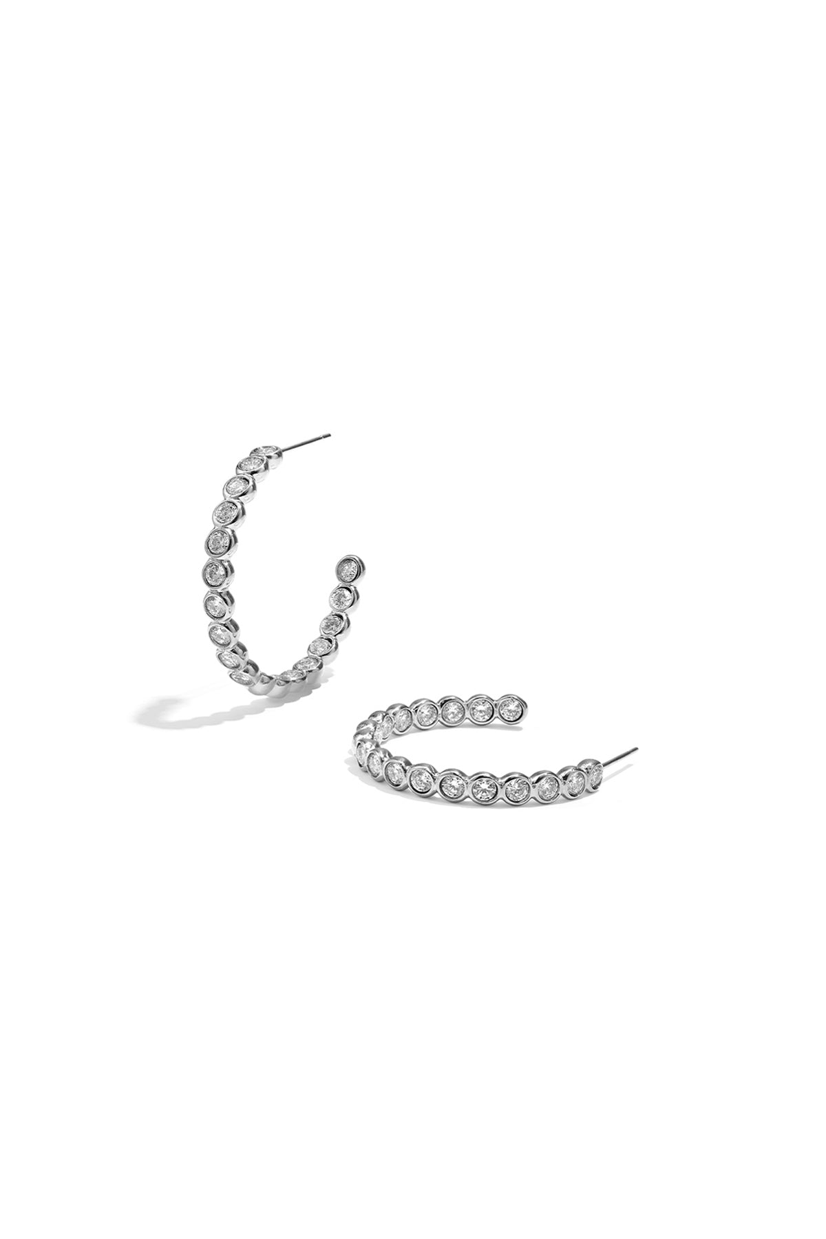 Edelstahl-Creolen, schlicht, elegant, für jeden Tag – Damenschmuck