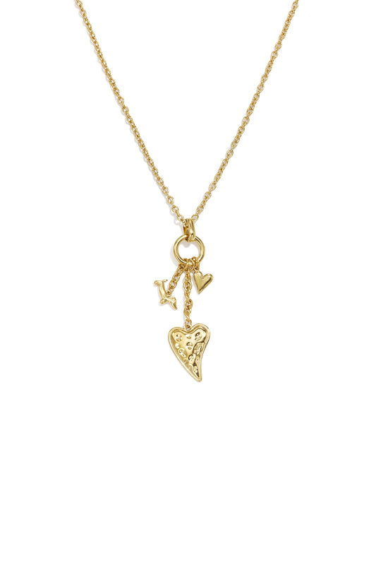 Halsketten mit Herzanhänger aus Edelstahl, lässige und schlichte Serie, Damenschmuck
