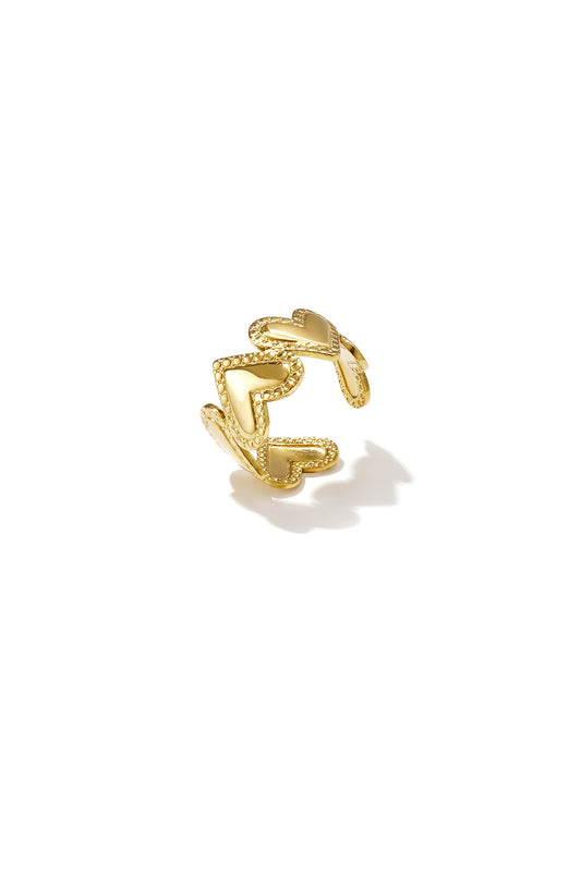 Minimalistische Ringe aus Edelstahl, Herzform, schlichte Alltags-Serie, Damenschmuck