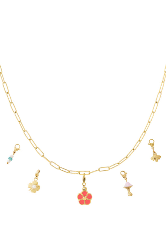 Florale DIY Halskette mit elegantem Blumen Anhänger für Damen