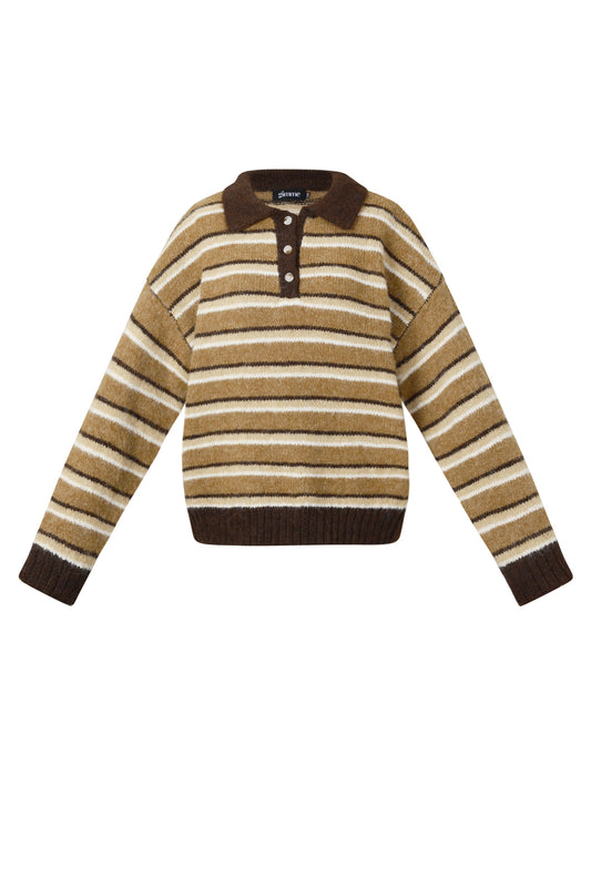 gestrickter-polopullover-streifen-damen-frontansicht
