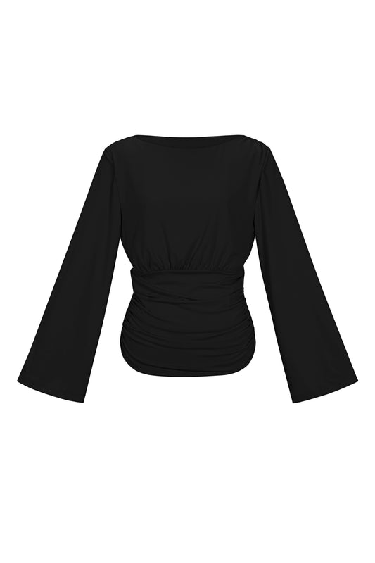 gewebte-polyesterfasern-damen-langarmshirt-frontansicht-elegantes-oberteil