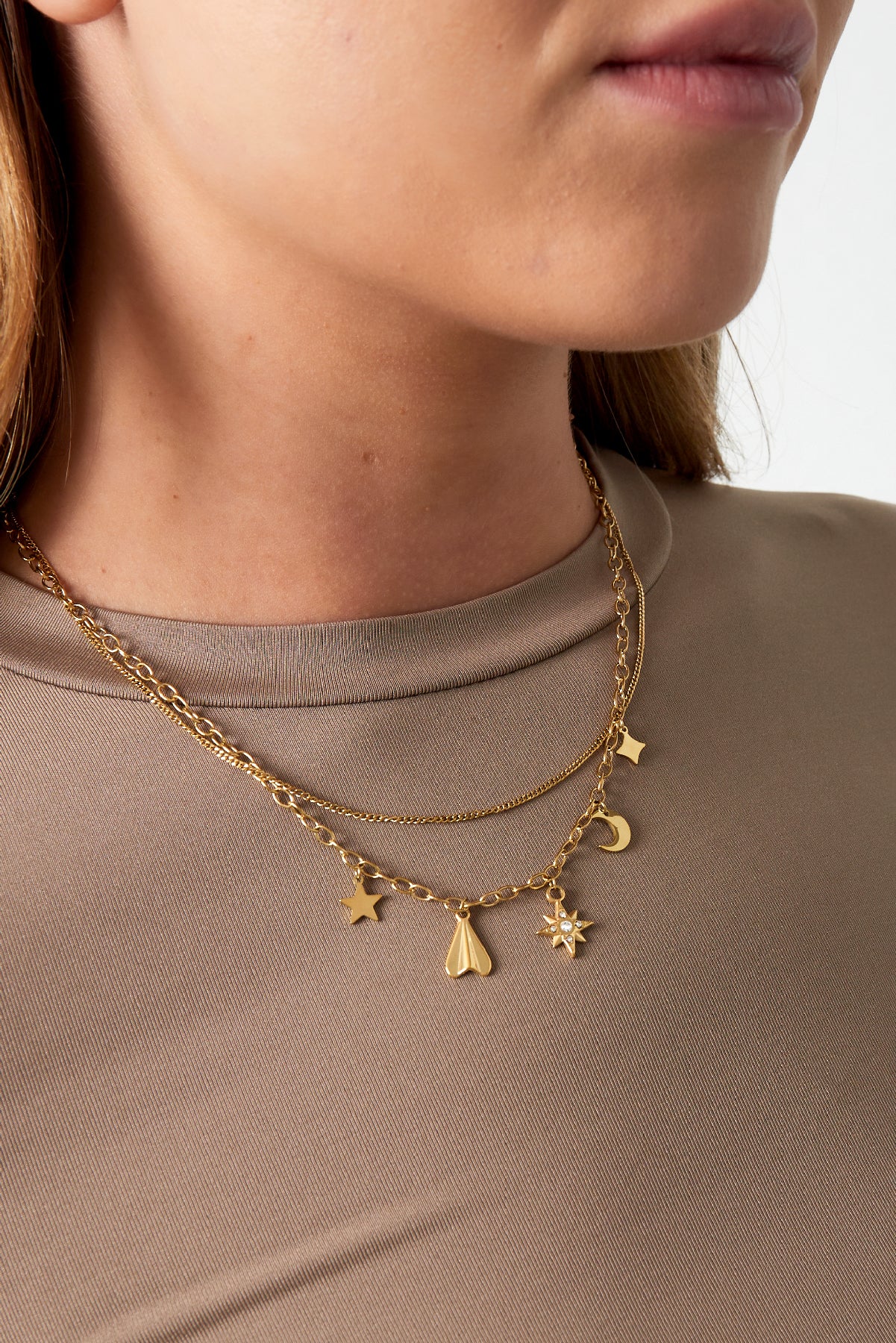 Halskette mit zeitlosem Charm - Goldfarben