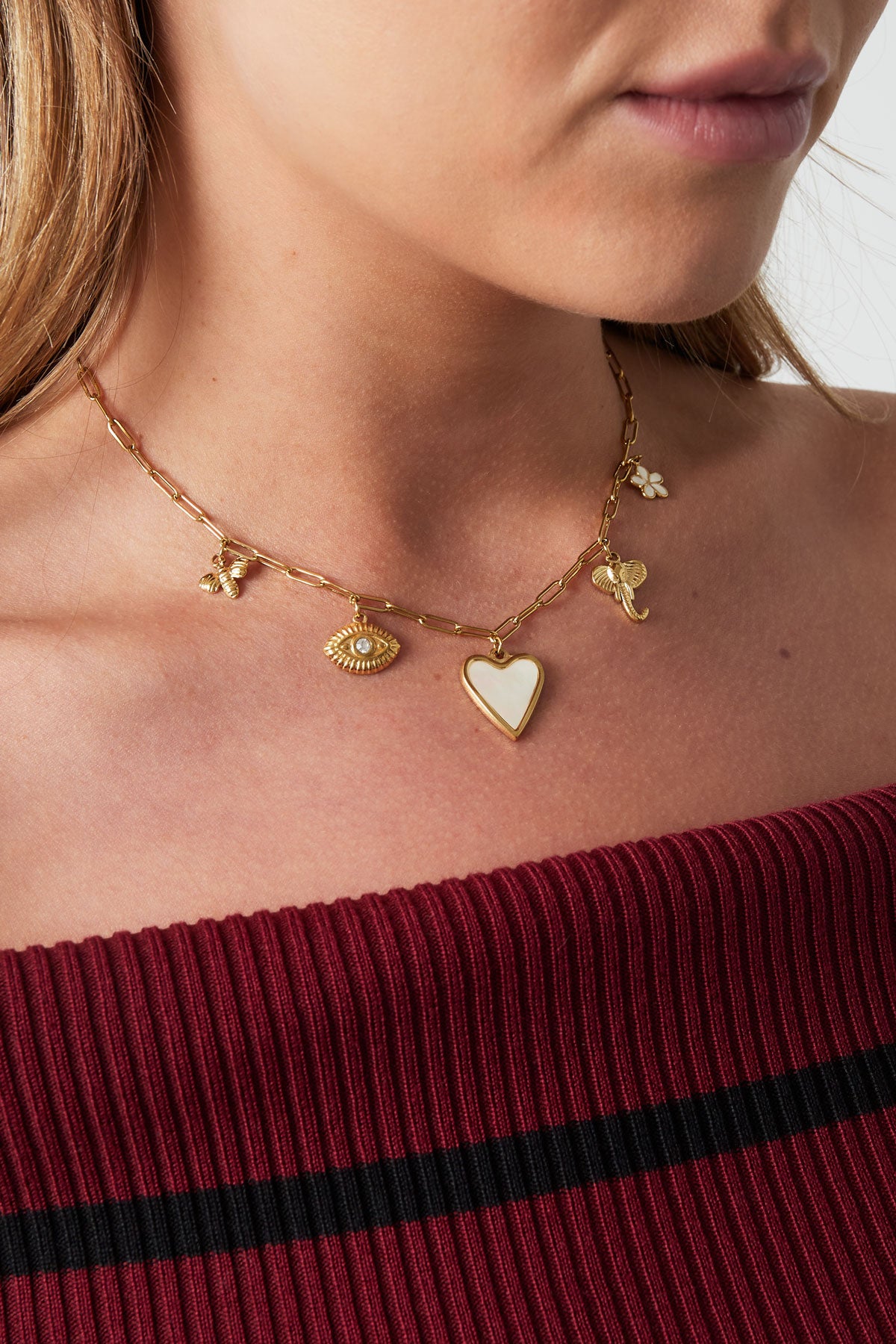 Heartstrings-Halskette - Goldfarben