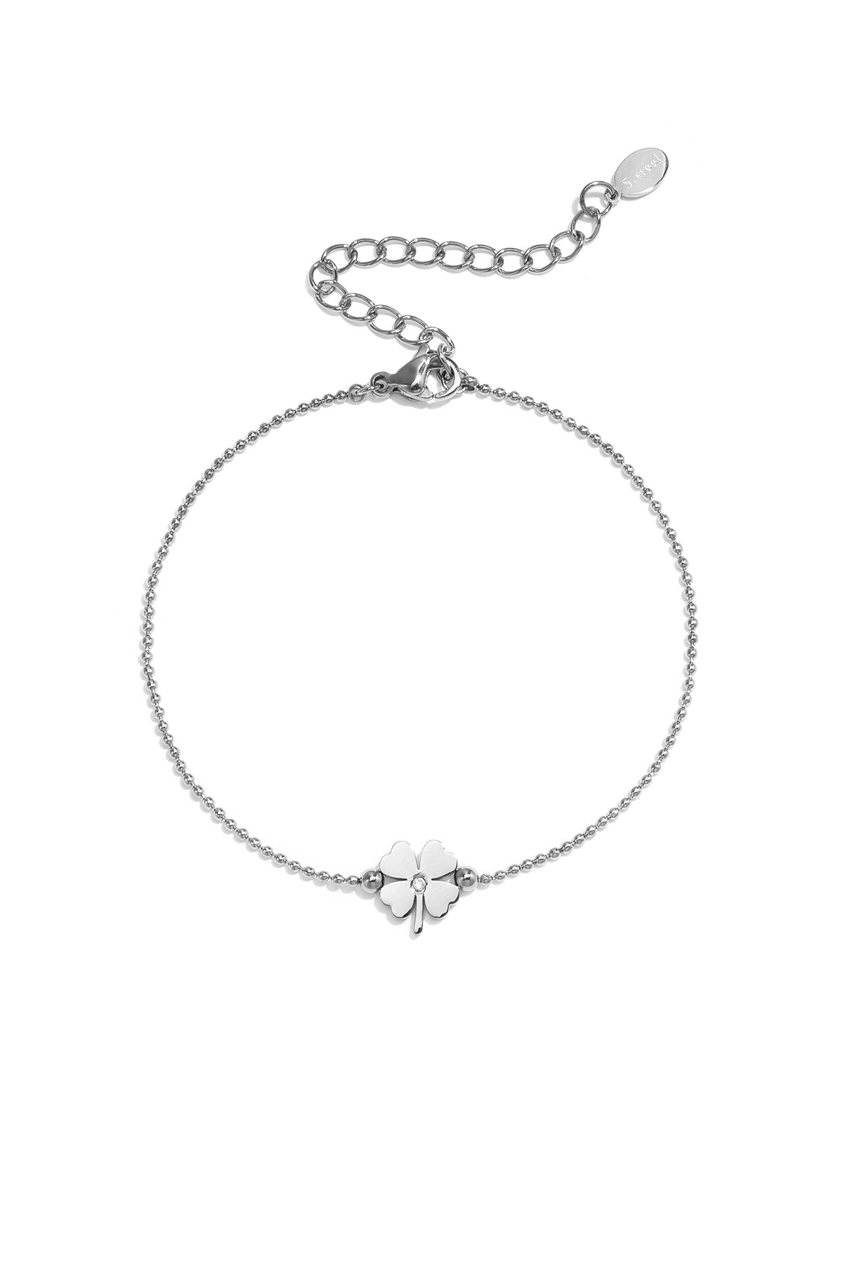 Charm-Armbänder aus 14-karätig vergoldetem Edelstahl, Clover Simple Daily Simple Serie, Damenschmuck