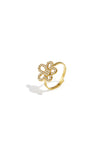 Ring mit eingelegter Blume