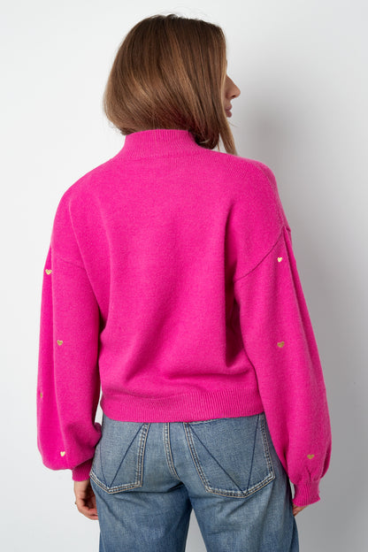 Acryl Strickpullover Casual Herz Muster Herbst/Winter