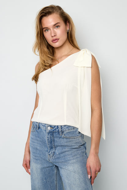 Schulterfreies Top mit Schleife