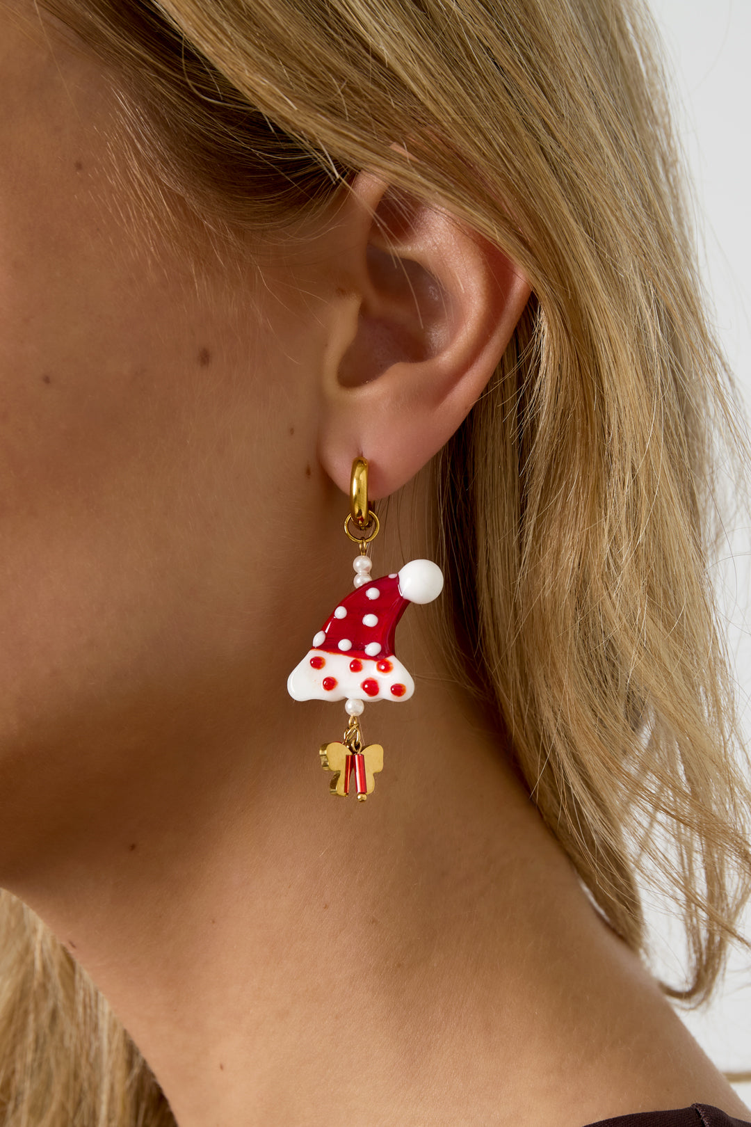 Edelstahl Tropfen Ohrringe Cartoon Casual Weihnachten Einfache Serie frauen schmuck