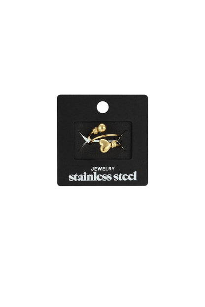 Edelstahl Minimalistische Ringe Herz Casual Täglich Einfache Serie frauen schmuck