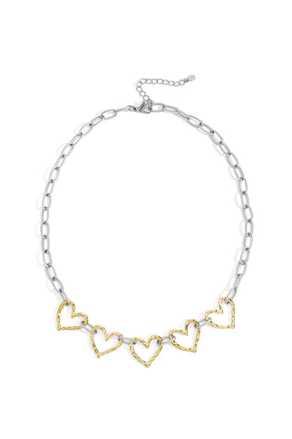 Edelstahl Kette Halsketten Herz Casual Täglich Einfache Serie frauen schmuck