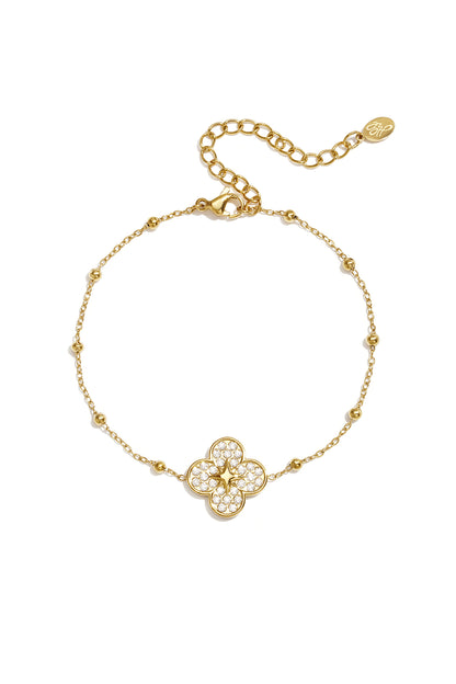 Edelstahl-Charm-Armbänder, Clover Simple Daily Simple Serie, Damenschmuck