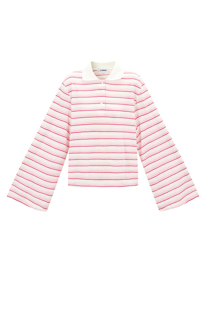 Gestreiftes Stretch-Polo-Set