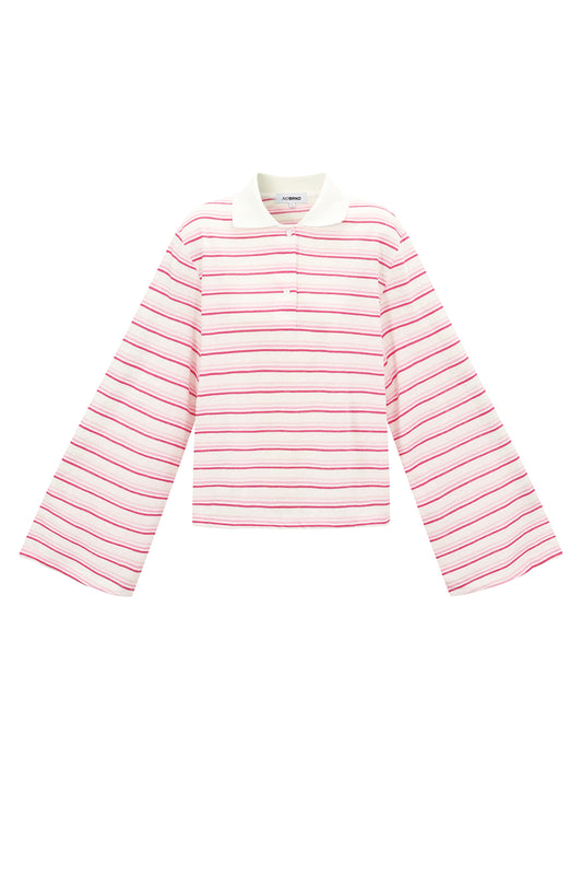 Gestreiftes Stretch-Polo-Set