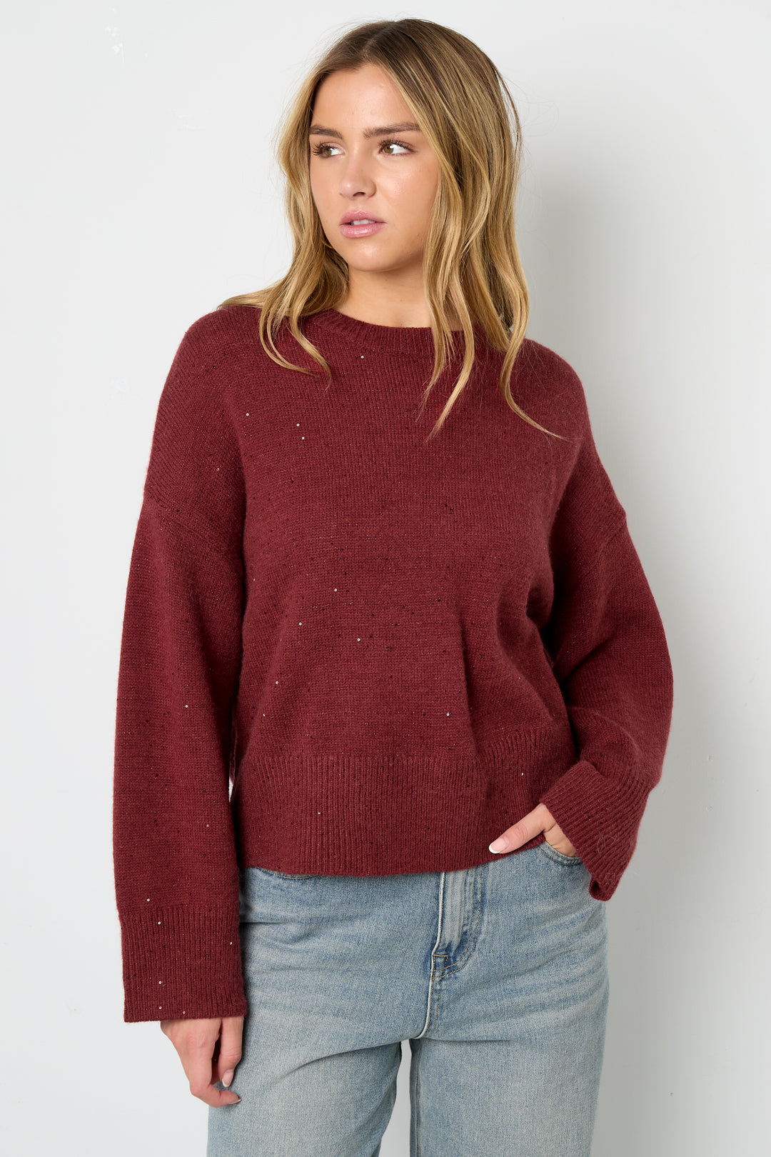 Gestrickte Polyesterfasern Damen Strickpullover Casual Einfarbig Herbst/Winter