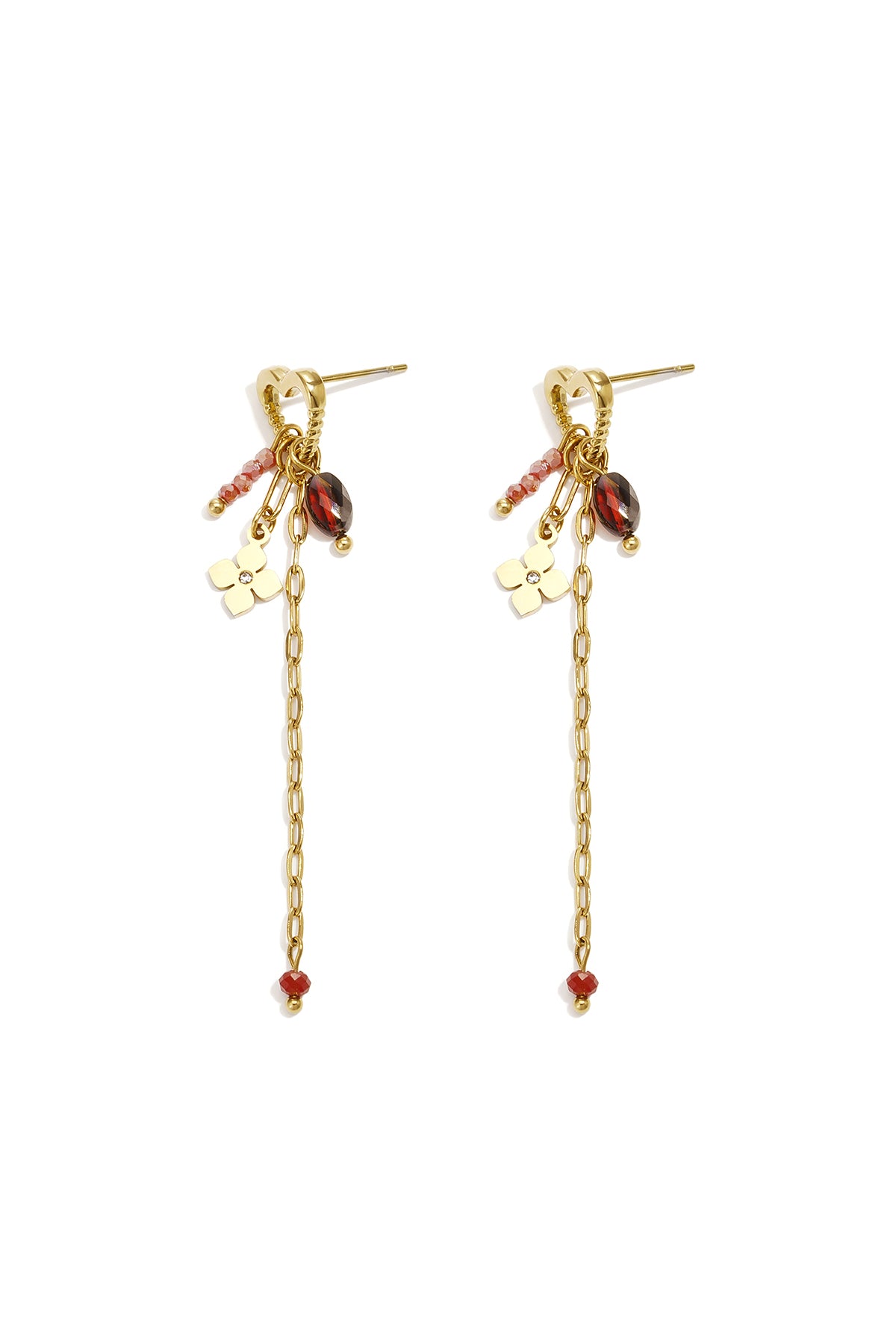 Ohrhänger aus Edelstahl, Kette, schlichte Alltags-Serie, Damenschmuck