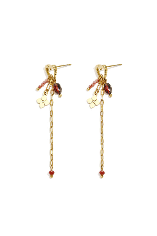 Ohrhänger aus Edelstahl, Kette, schlichte Alltags-Serie, Damenschmuck