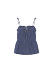Gewebte Jeans Damen Casual Top Frühling/Sommer Einfarbig