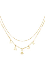 Halskette mit zeitlosem Charm - Goldfarben