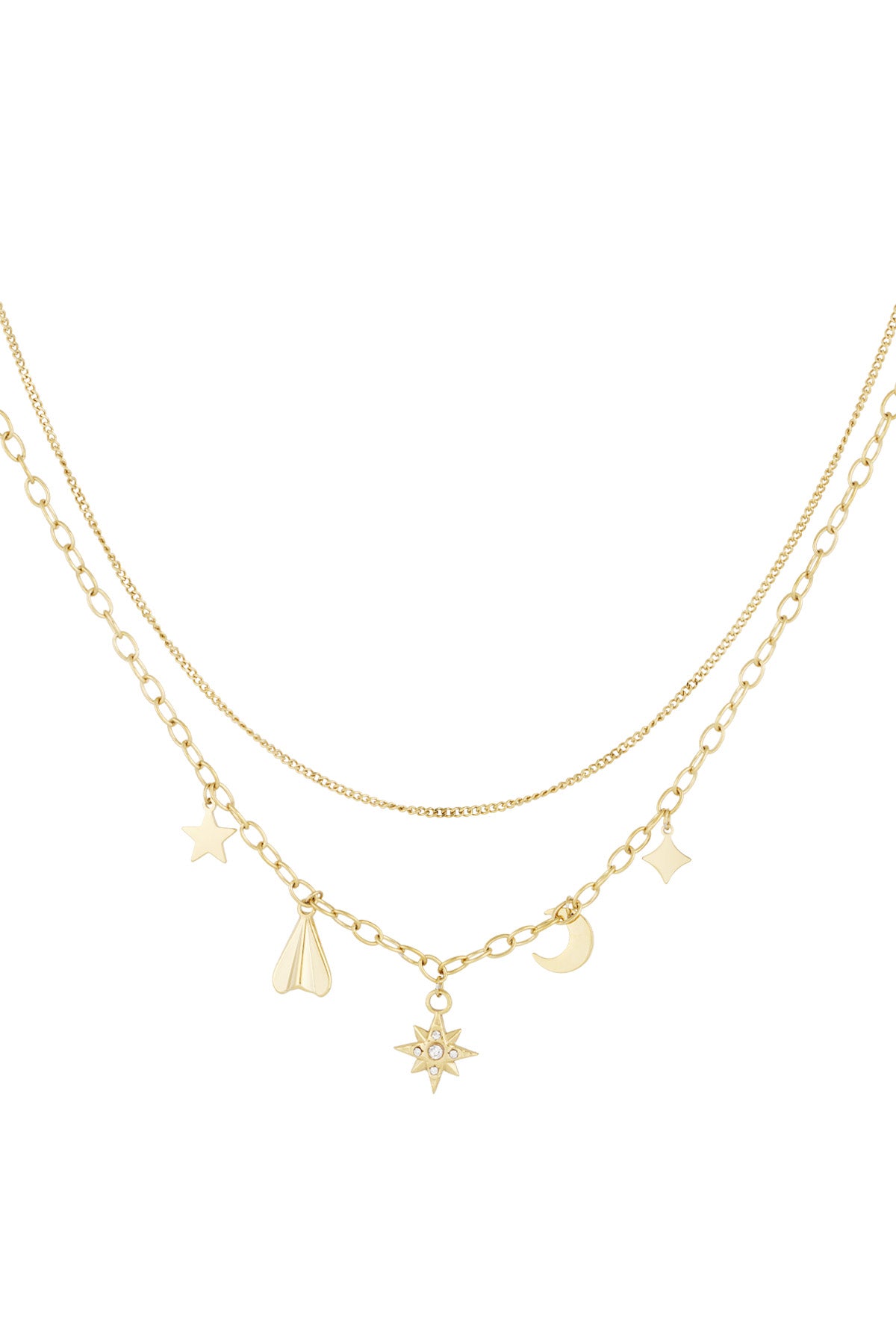 Halskette mit zeitlosem Charm - Goldfarben