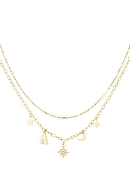 Halskette mit zeitlosem Charm - Goldfarben
