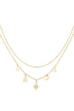 Halskette mit zeitlosem Charm - Goldfarben