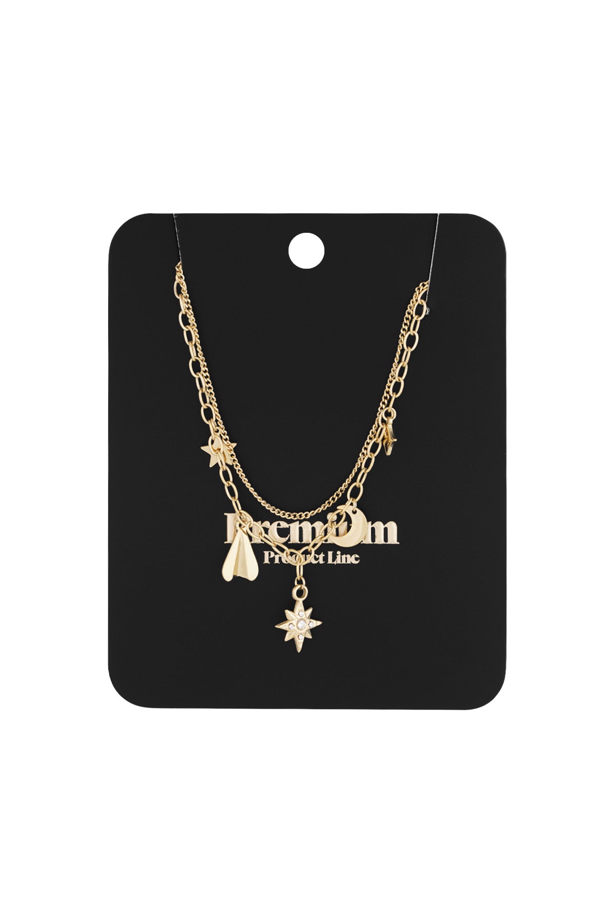 Halskette mit zeitlosem Charm - Goldfarben