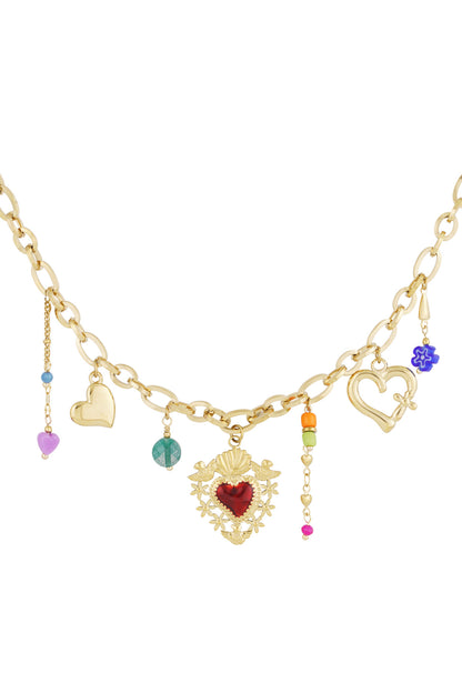 Charm-Halskette Milagros Herz
