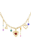 Charm-Halskette Milagros Herz