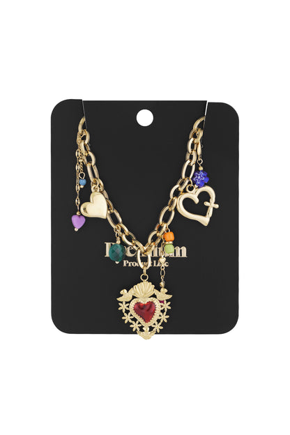 Charm-Halskette Milagros Herz