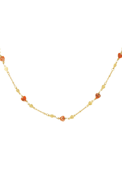 Halskette „Embrace the love“ – Farbe Grün und Gold