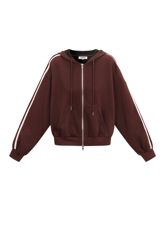 Lässige Streifen, keine Angabe, lockere Passform, Polyesterfaser (Polyester), Kapuzenpullover & Sweatshirts