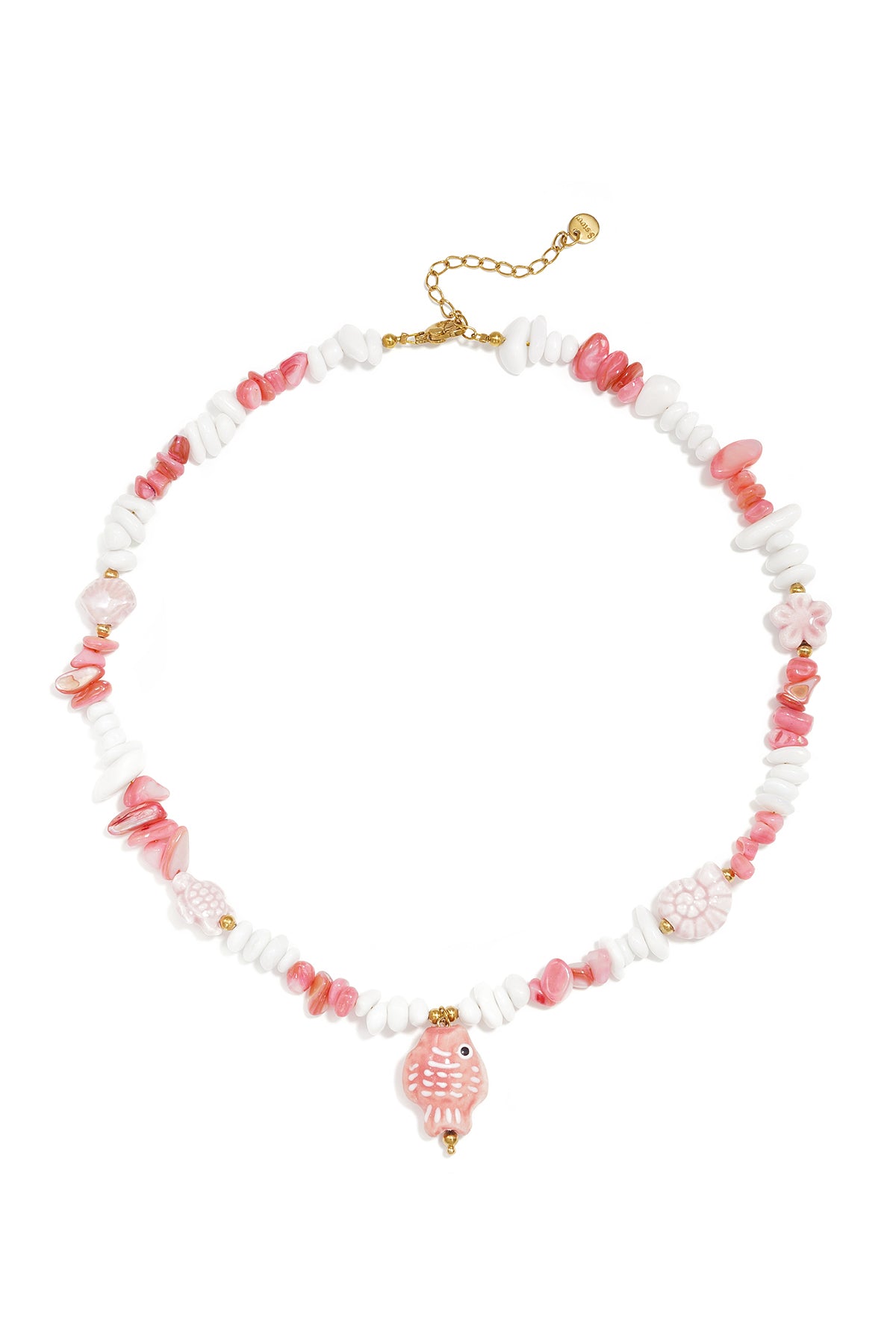 Keramik-Perlenketten, Fischmotiv, lässig-romantische Serie, Damenschmuck