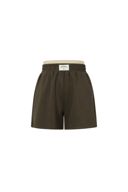 Gestrickte Polyesterfaser Damen Casual Shorts Sporty Einfarbig